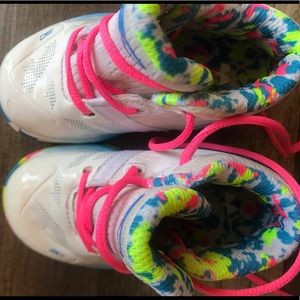 💖SOLD💖Toddler sz5 White, Pink, & Blue UA HiTops